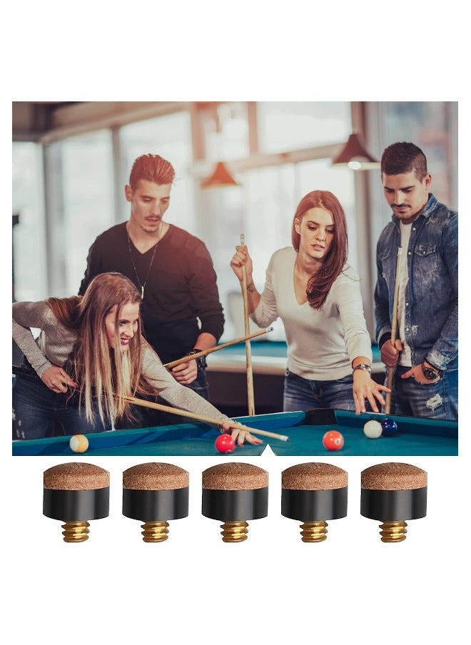 Generic - Screw on Billiard Cue Tips, 12 mm/13 mm Hard Leather Billiard Pool Cue Stick Tips Replacement Kit with Storage Box, for Pool Cues and Snooker (30Pcs - Brown) - Image 1