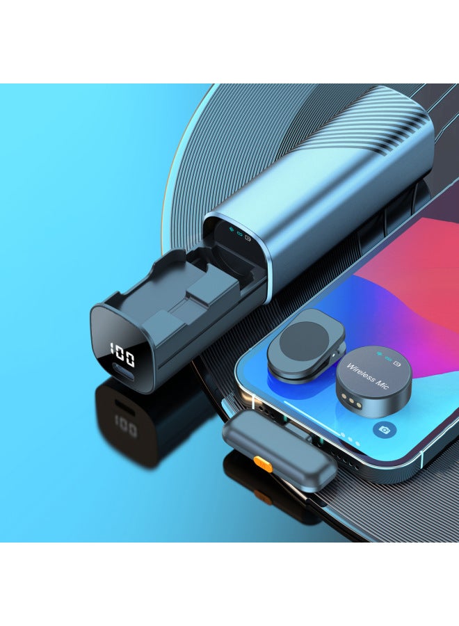 Neutral Wireless Microphone Lapel Clip Mini Round Button Type Magnetic Outdoor Vlog Mobile Noise Reduction - Image 3