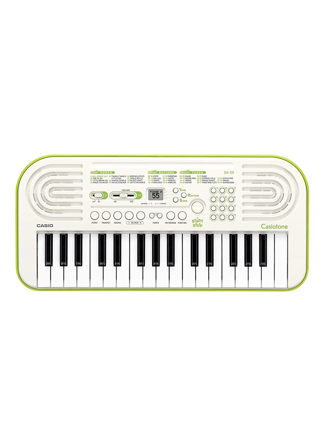 CASIO - Mini Keyboard For Kids 32 Keys 100 Tones White - Image 1