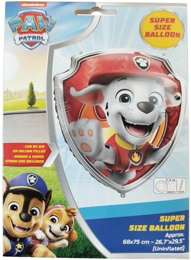 Procos - Supersized 30" Foil Balloon Marshall Paw Patrol, Balloon for Air or Helium Filling, Gift, Decoration, Party Supplies - Image 2