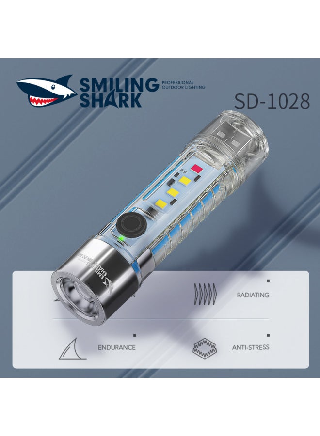 Mini Torch Light Led Super Bright Transparent Fluorescence-Color:SD-1028A-gray  - Image 2
