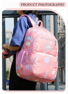 MIXDE 3-Piece Backpack Set Simple Large-Capacity Carrying School Bag Shoulder Bag Pencil Bag Waterproof Fabric Light Texture  - Image 3