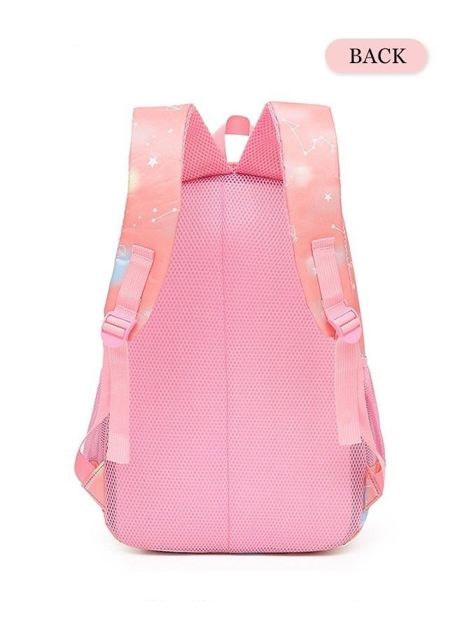 MIXDE - 3-Piece Backpack Set Simple Large-Capacity Carrying School Bag Shoulder Bag Pencil Bag Waterproof Fabric Light Texture - Image 1