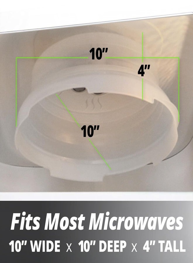HOVER COVER Magnetic Splatter Cover, 10-Inch Clear BPA-Free Food Lid, Vented Plate Guard with Steam Vents, Anti-Splash Microwave Lid, Dishwasher Safe, Space-Saving Magnetic Storage - Black - Image 2
