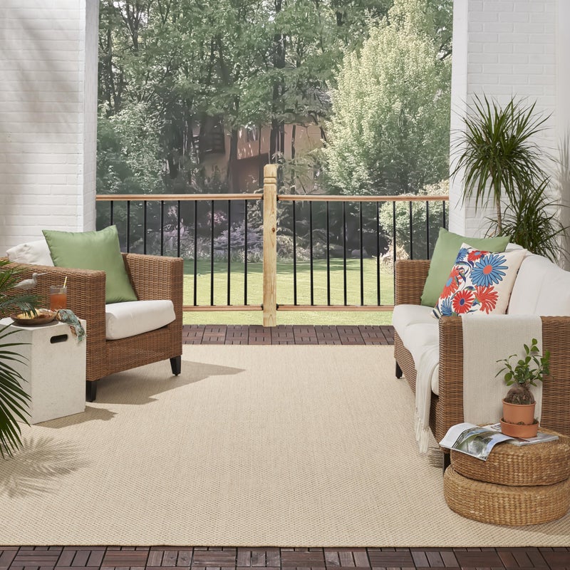Nourison Home Home Courtyard 8' x 10' Natural Area Rug - Image 5