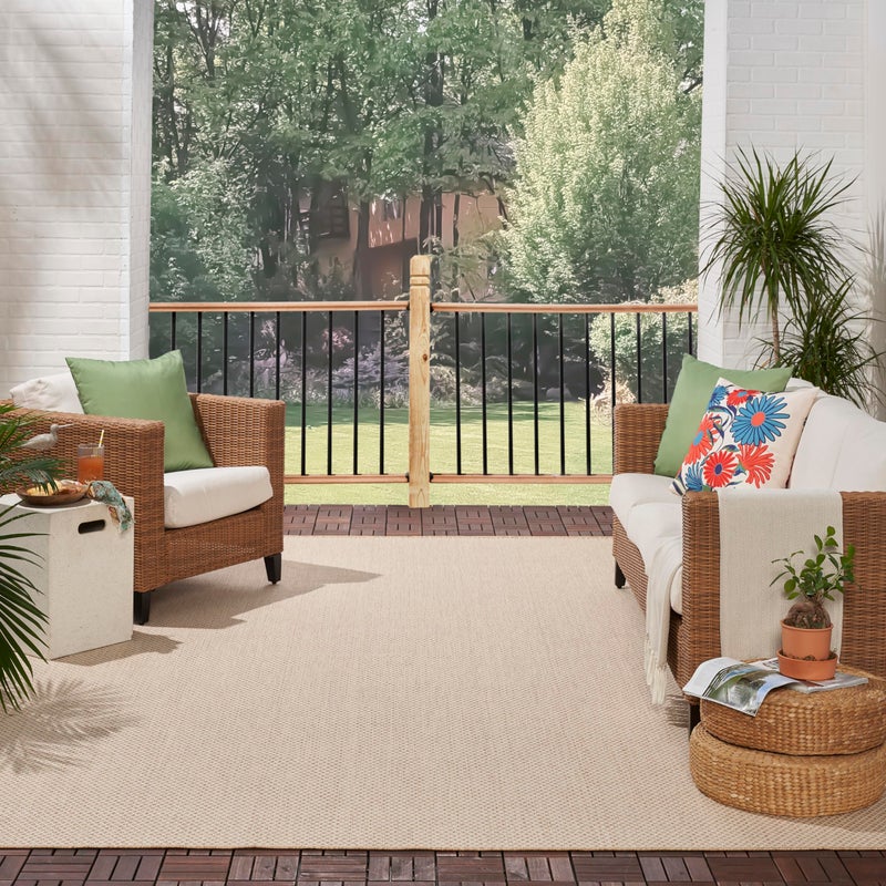 Nourison Home Home Courtyard 8' x 10' Natural Area Rug - Image 3