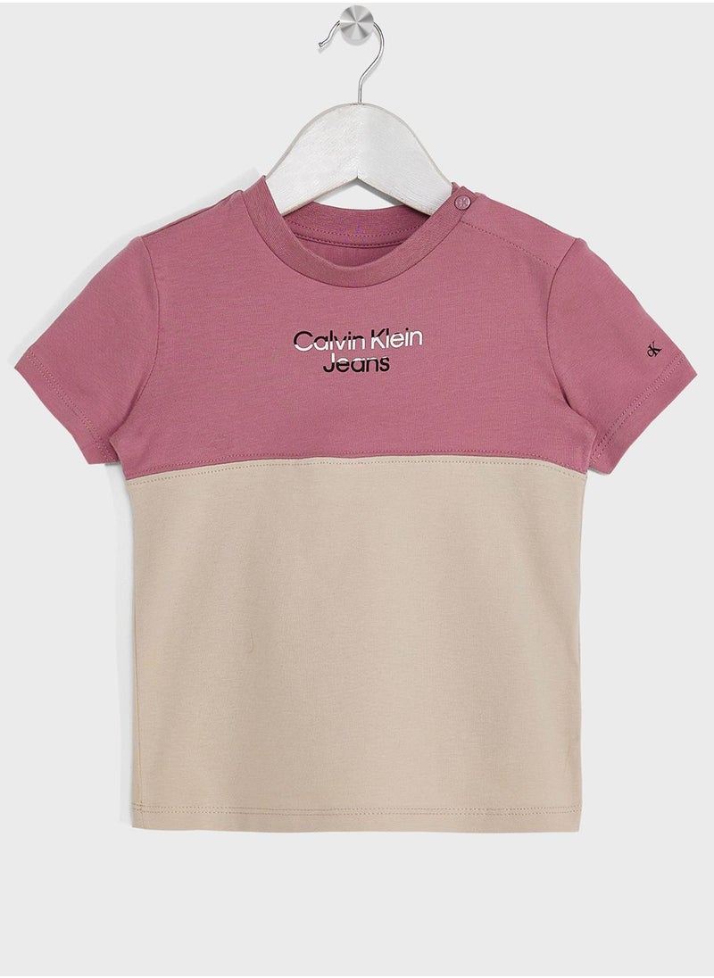Calvin Klein Jeans - Infant Color Block Logo T-Shirt - Image 1