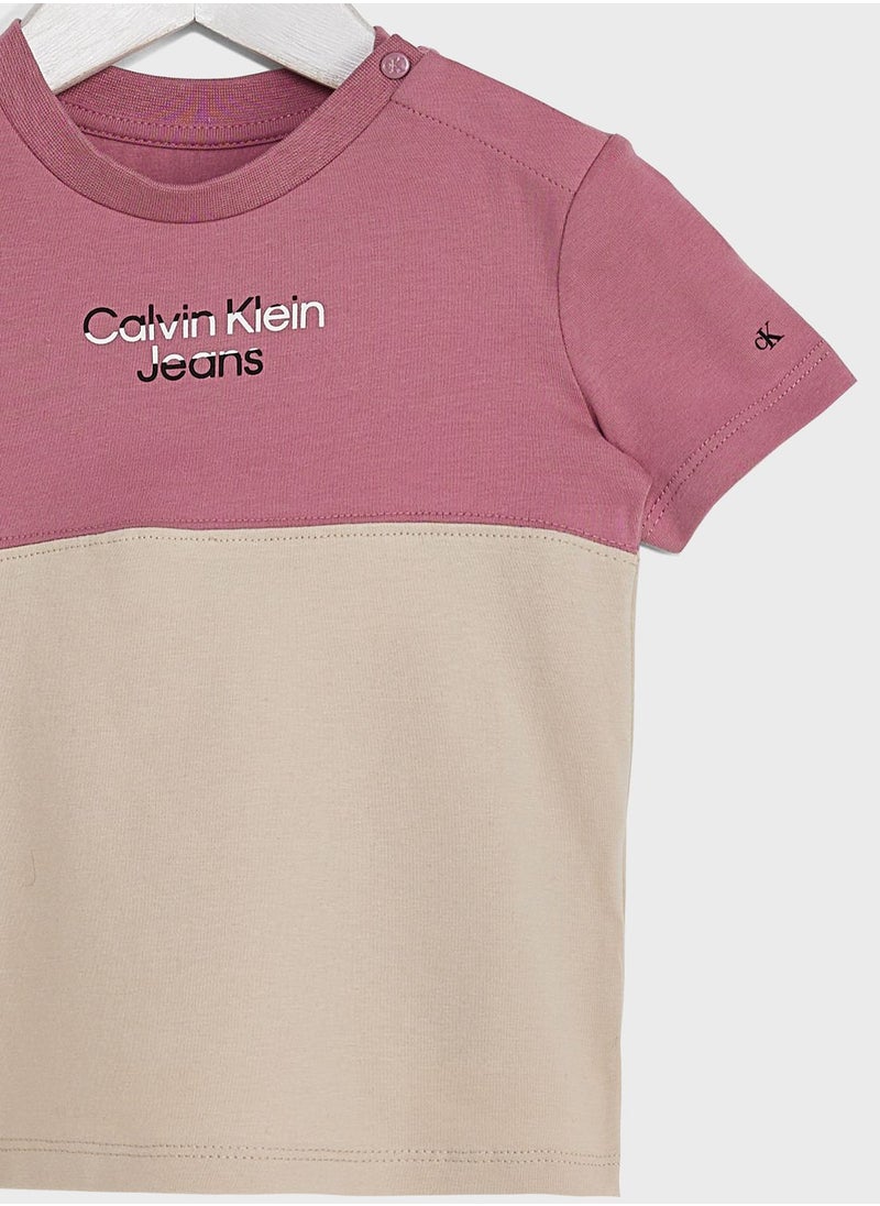 Calvin Klein Jeans - Infant Color Block Logo T-Shirt - Image 1