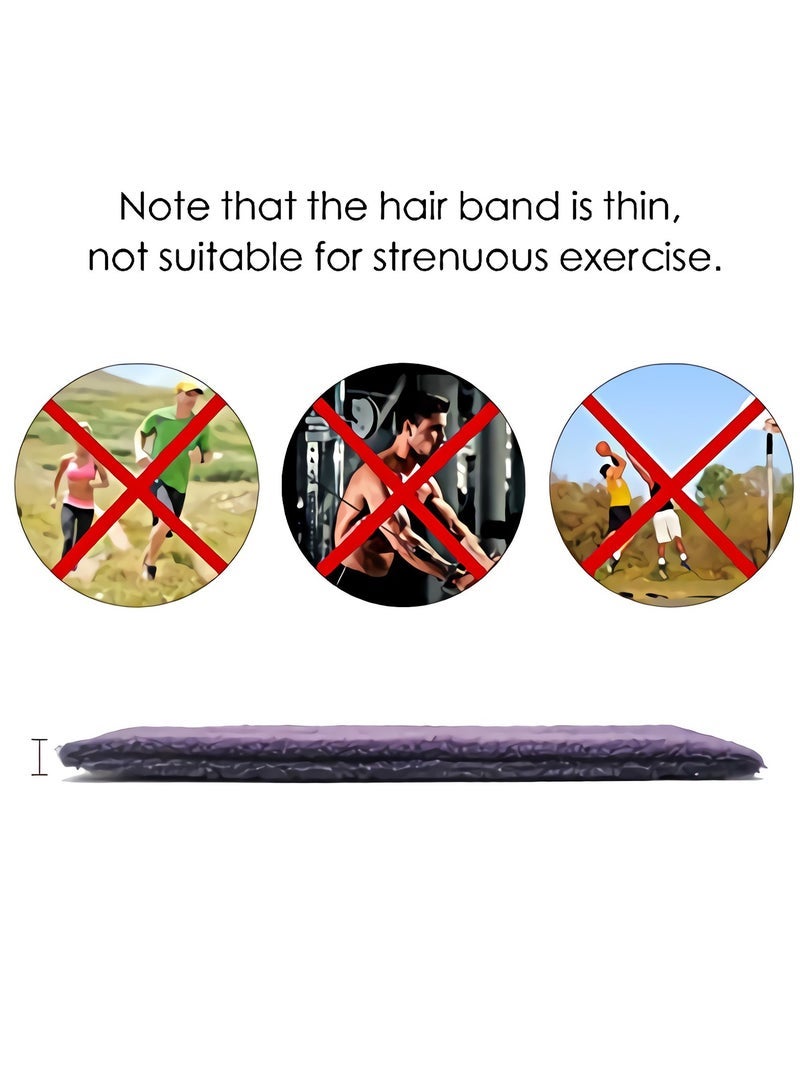 كابتن تيك 12 PCS Sports Basketball Headband/Sweatband Head Sweat Band/Brace Outdoor Fashionable  Thin  Soft Cotton Stretchy Headbands  for Yoga/ Dance/ Exercise/ Fitness's Headbands Mixed Colors - Image 5