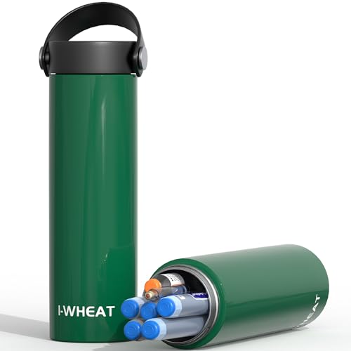 1WHEAT 1-WHEAT Insulin Cooler Travel Case 3-5 Pens 60H TSA Approved Medication Cooler Medicine Organizer Diabetes Travel Case with Biogel Ice Pack Medicine Bag for Traveling(Green) - Image 1