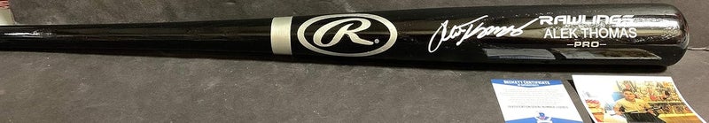SidsGraphs Alek Thomas Arizona Diamondbacks Autographed Signed Black Baseball Bat Beckett WITNESS COA Silver - Image 2
