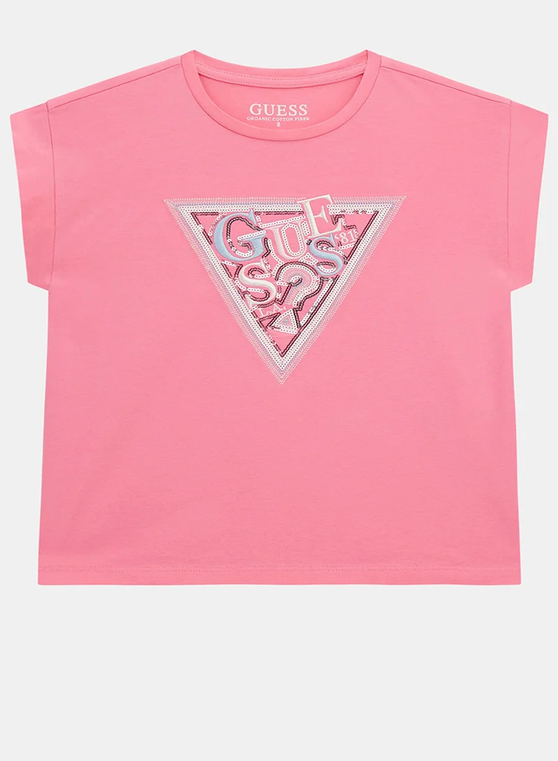 جس Kids Graphic Crew Neck T-Shirt