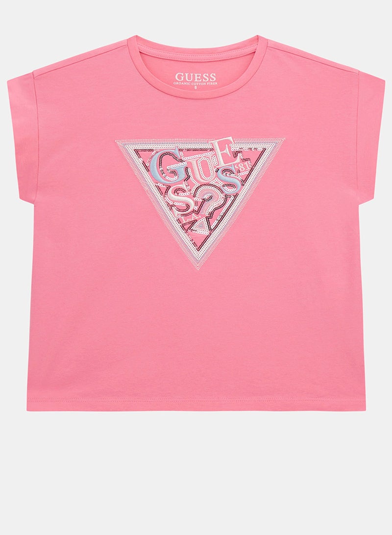 GUESS Kids Graphic Crew Neck T-Shirt - Image 1