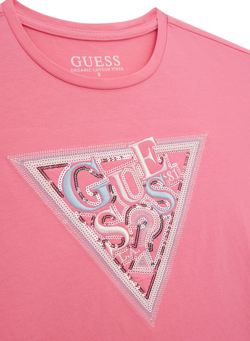 GUESS Kids Graphic Crew Neck T-Shirt