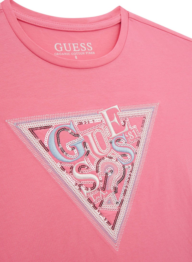 GUESS Kids Graphic Crew Neck T-Shirt - Image 3