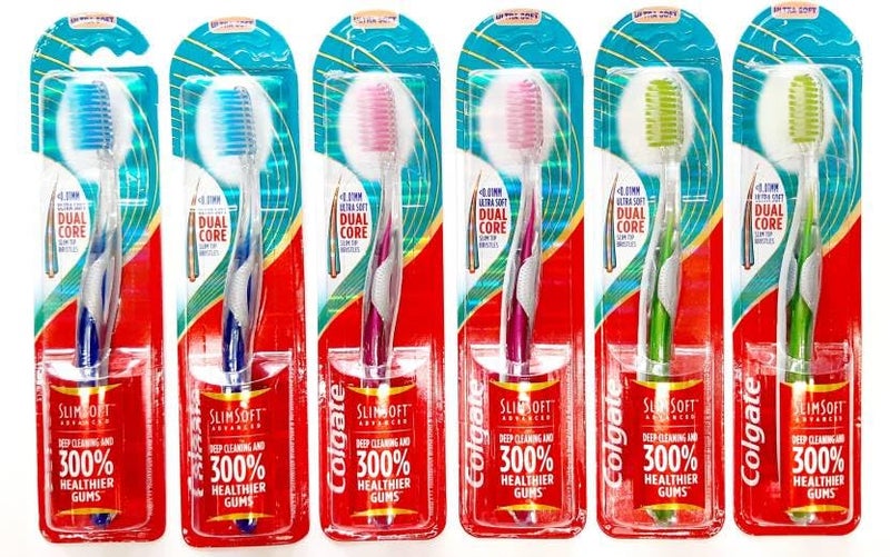 Colgate Adult Slim Soft Advance Manual Toothbrush (Pack Of 6) Ultra Soft Toothbrush (6 Toothbrushes),Multicolour - Image 3