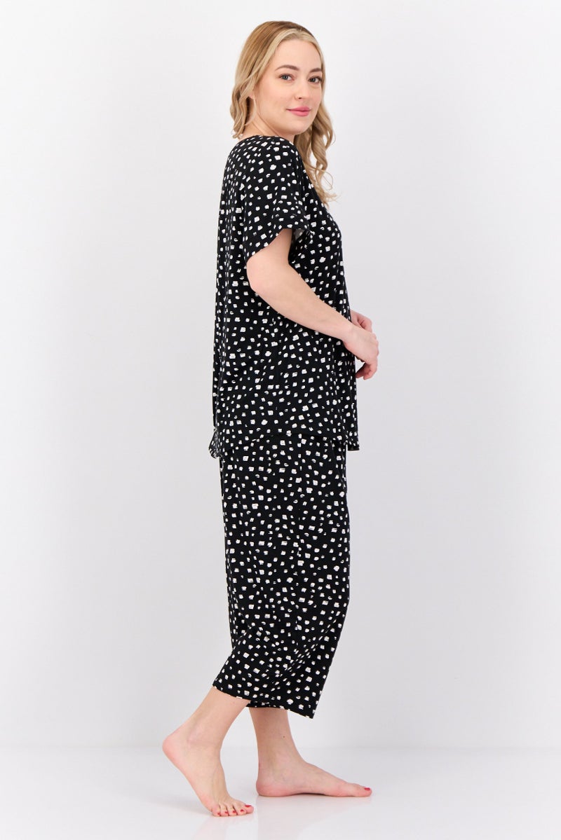 ANNE KLEIN Women 2 Pieces Allover Print Pajama Set, Multicolor - Image 4