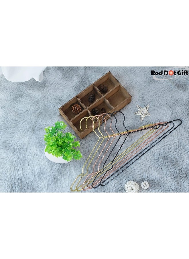 Red Dot Gift Red Dot Gift® 20-Pack Strong Metal Hangers 42cm Clothes Hangers, Coat Hanger, Standard Suit Hangers (Golden, 20)  - Image 2