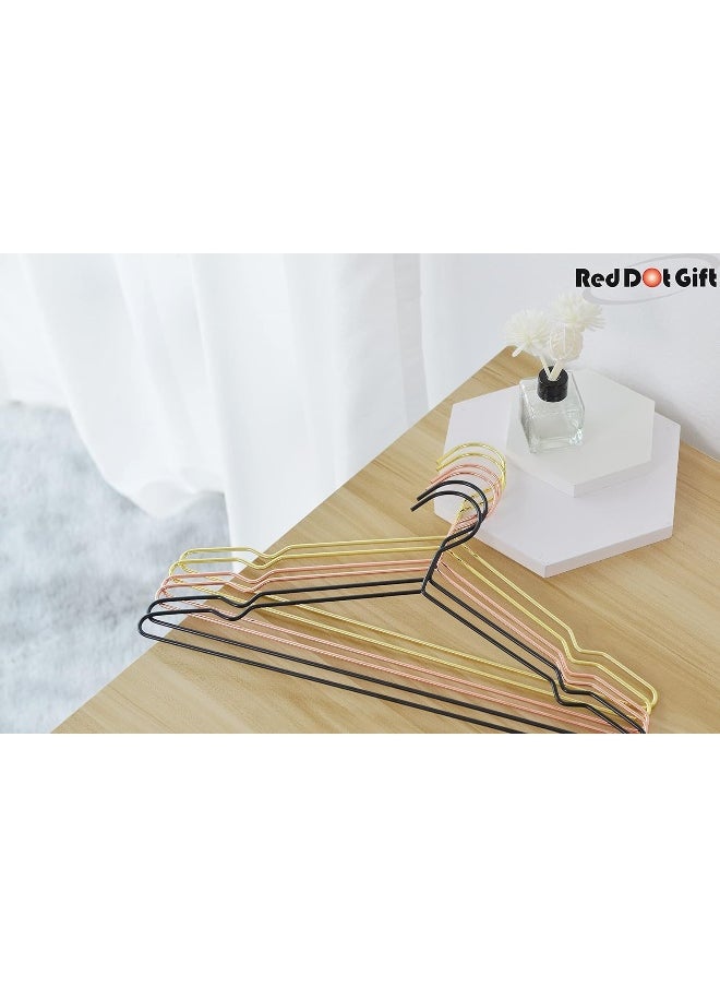 Red Dot Gift Red Dot Gift® 20-Pack Strong Metal Hangers 42cm Clothes Hangers, Coat Hanger, Standard Suit Hangers (Golden, 20)  - Image 5