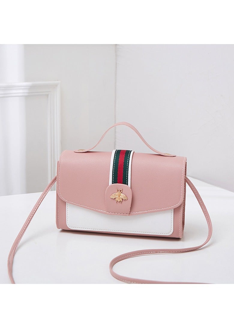 Korean version contrasting color texture portable one shoulder crossbody bee bag - Image 3