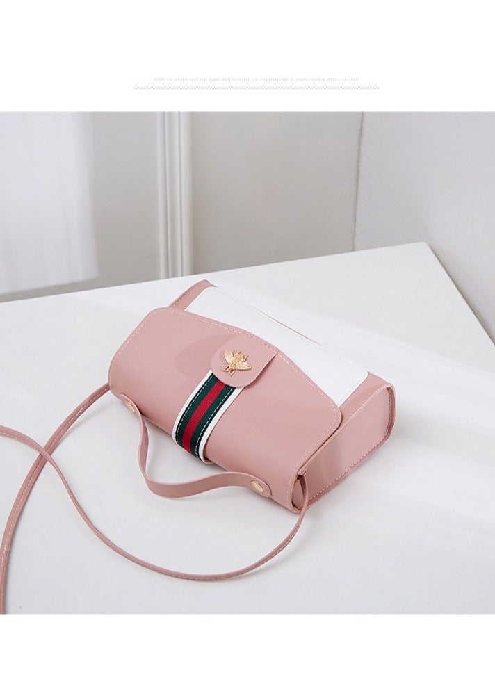 Korean version contrasting color texture portable one shoulder crossbody bee bag - Image 2