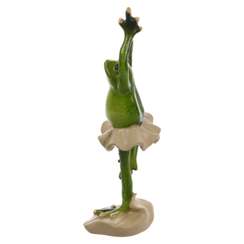 🏠 تمثال ضفدع رقص باليه من الراتنج الأخضر للزينة المنزلية والمكتبية - Image 5