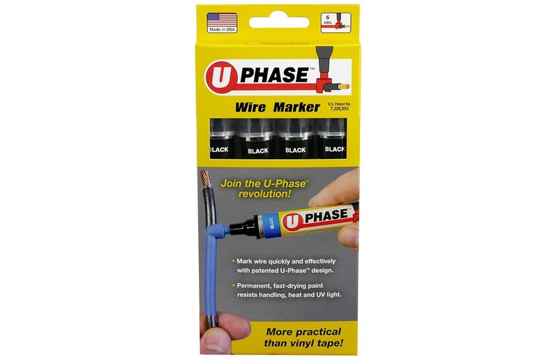 Umark U-Phase® Wire Marker Black (Pack of 4) 10701PPM - Image 2