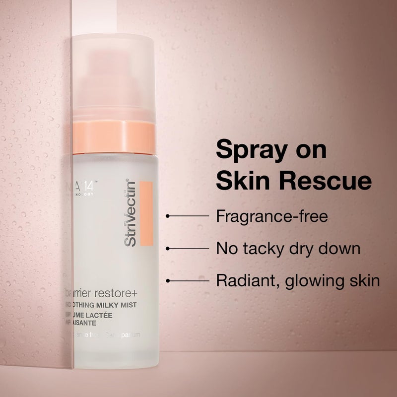 StriVectin Barrier Restore + Soothing Milky Face Mist with Ceramides + Hyaluronic Acid, Hydrating, Skin-Calming, Fragrance-Free, Turmeric, Spray-On Bottle - Image 2