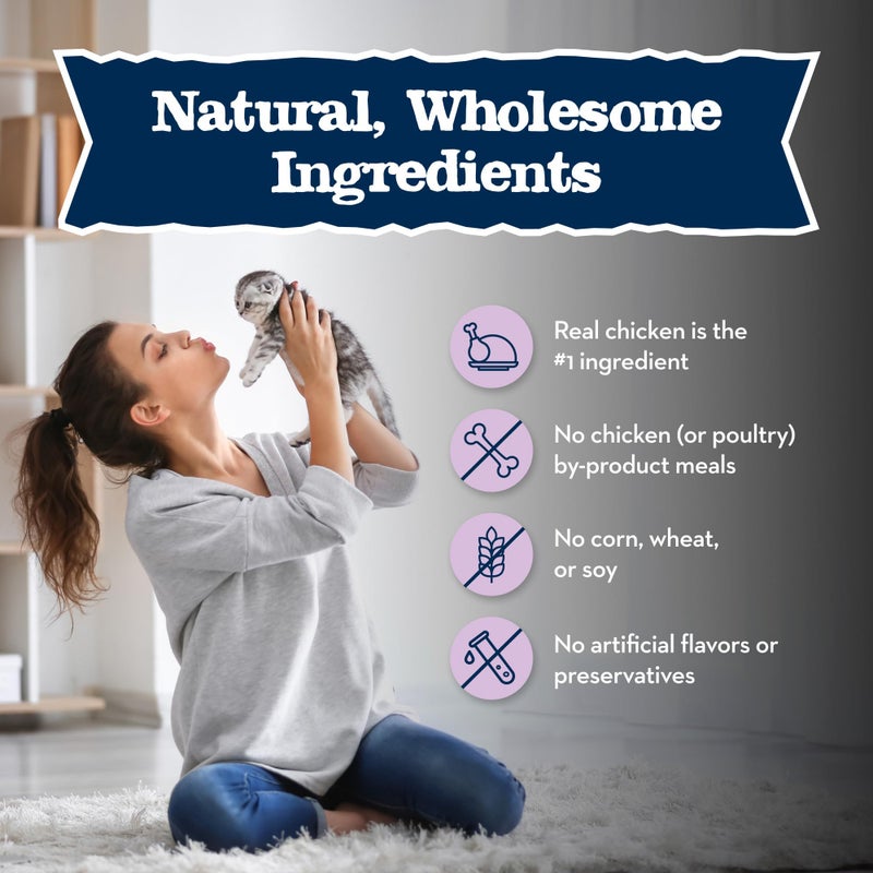 Blue Buffalo Baby Blue Natural Kitten Dry Cat Food, Healthy Growth Formula with DHA, Chicken and Brown Rice Recipe, 2-lb. Bag - Image 5