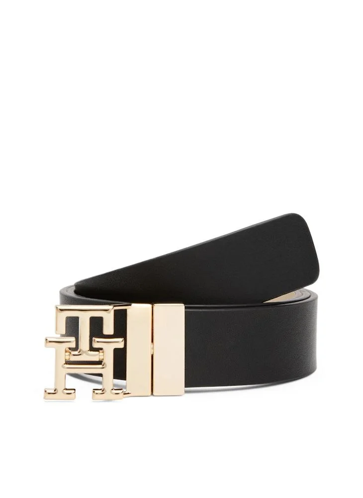 TOMMY HILFIGER Logo Detailed Non Allocated Hole Belt