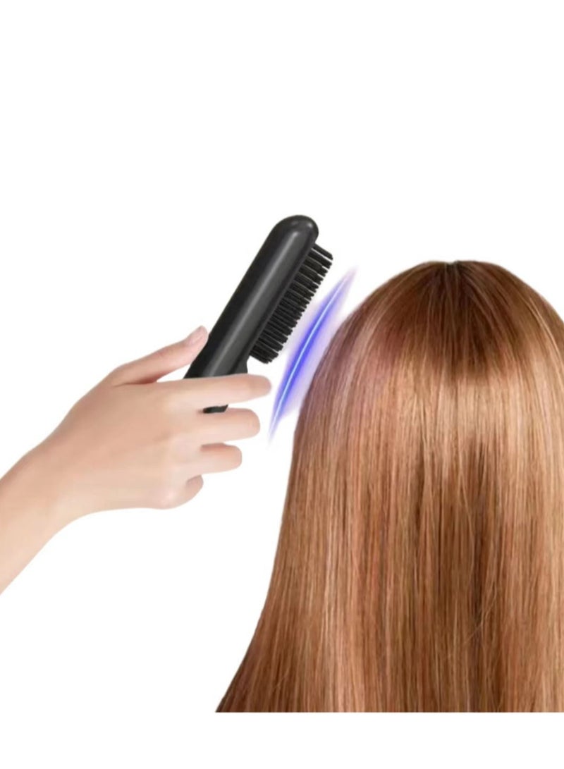 Obos Mini Hair Straightening Brush Comb with PTC Heating Technology Thermal Beard Comb Brush Electric Hot Straightening Comb - Image 5