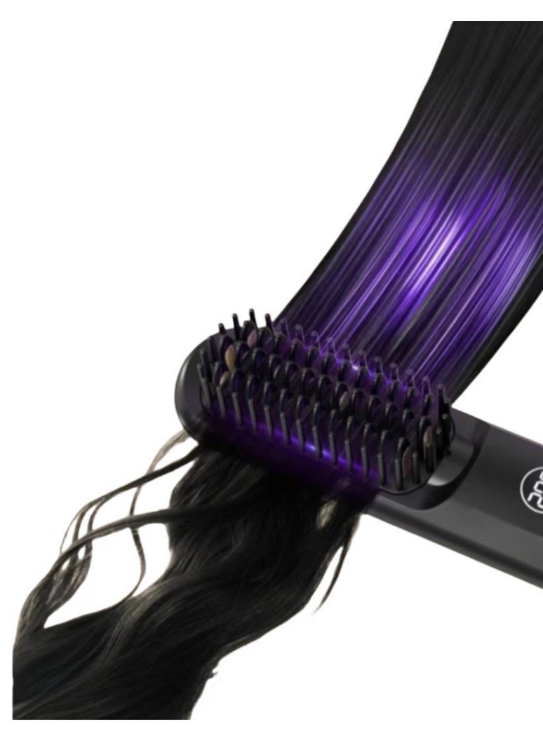 Obos Mini Hair Straightening Brush Comb with PTC Heating Technology Thermal Beard Comb Brush Electric Hot Straightening Comb - Image 4