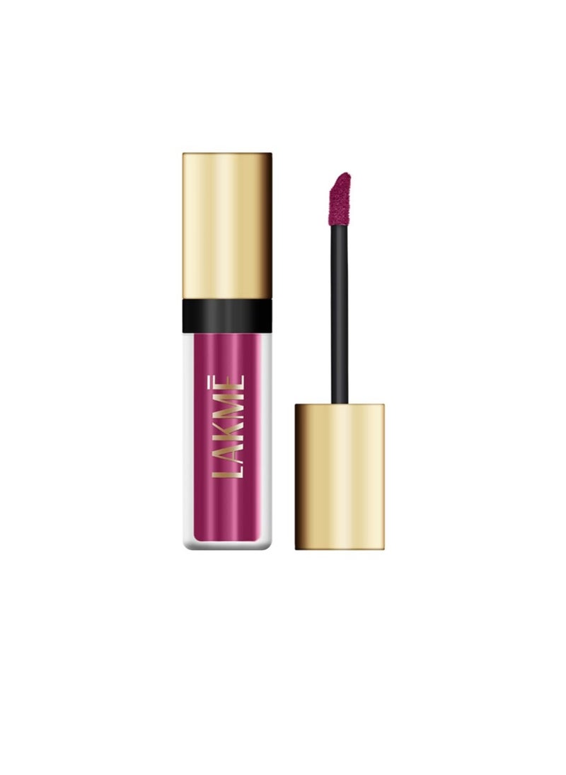 LAKME - Lakmé Absolute Matte Melt Mini Liquid Lip Colour Magenta Rhythm  Velvet Matte Liquid Lipstick  Transfer Proof  Long Lasting Lightweight 2.4 ml - Image 1