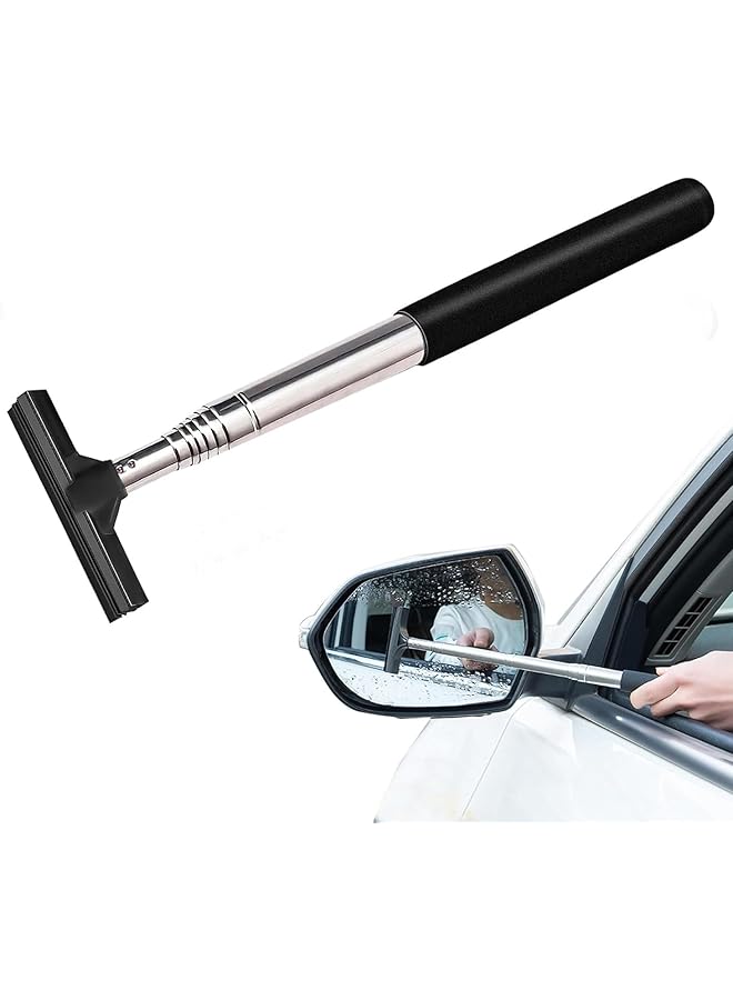 KASTWAVE Side Mirror Squeegee, Car Mirror Squeegee, Retractable Car Rearview Mirror Wiper, Portable Car Cleaning Tool For Rainy Foggy Weather, Universal Car Accessories - Image 1