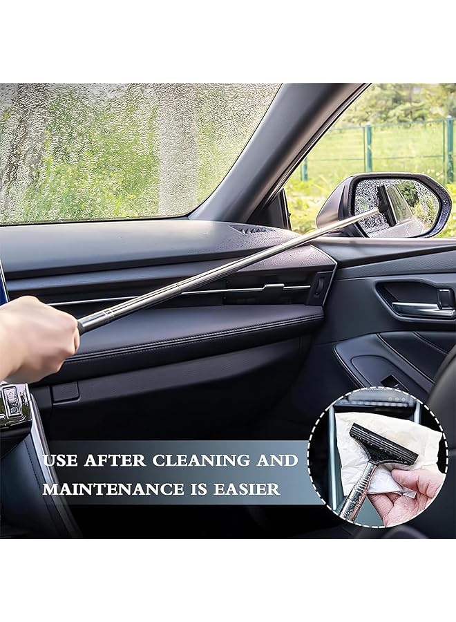 KASTWAVE Side Mirror Squeegee, Car Mirror Squeegee, Retractable Car Rearview Mirror Wiper, Portable Car Cleaning Tool For Rainy Foggy Weather, Universal Car Accessories - Image 3