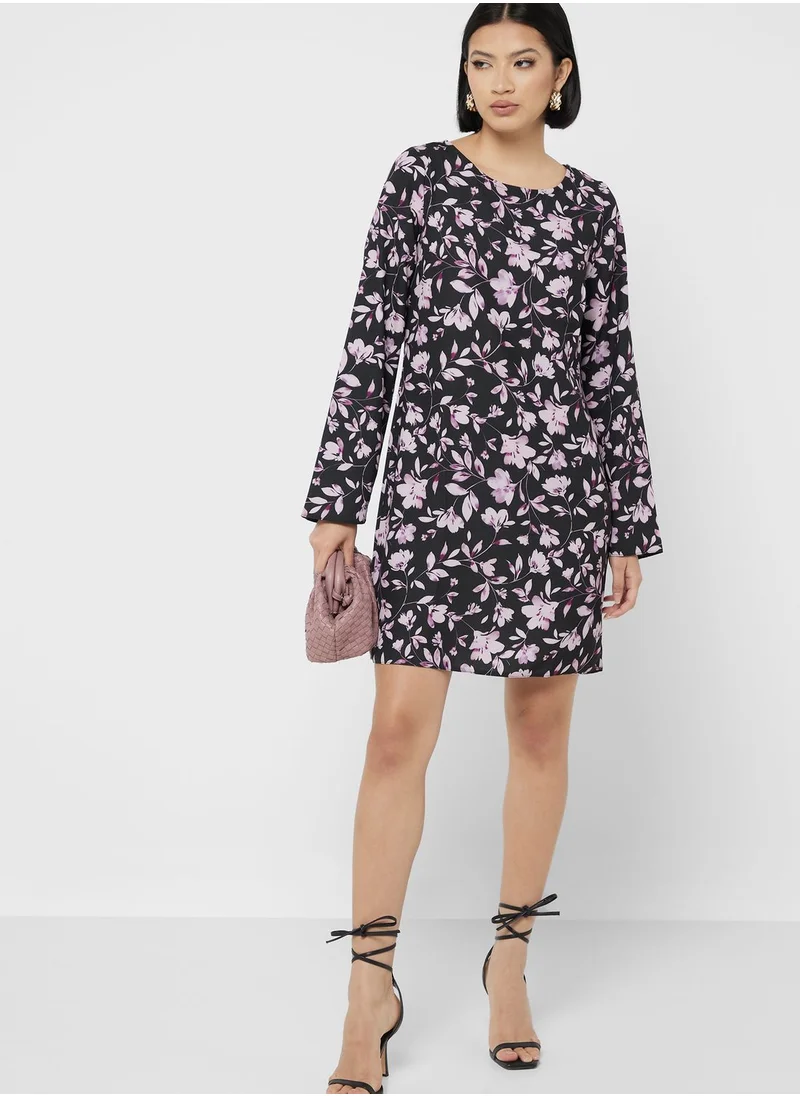 DOROTHY PERKINS Boat Neck Floral Print Dress