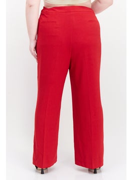 Bar III Women Plus Size Solid Palazzo Pants, Red  - Image 3