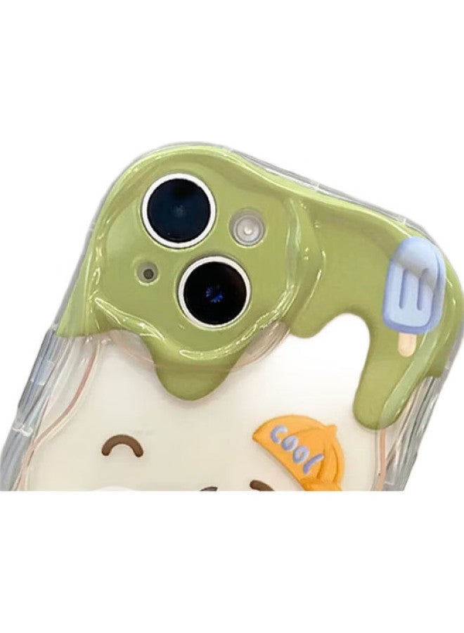 Sehan Shihan Iphone 15 Plus Case, Transparent Soft Shell With Printed Pattern, Shockproof Corners, Premium Feel, Instagram-Style Fresh Design - Image 2