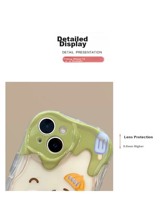 Sehan Shihan Iphone 15 Plus Case, Transparent Soft Shell With Printed Pattern, Shockproof Corners, Premium Feel, Instagram-style Fresh Design - Image 2