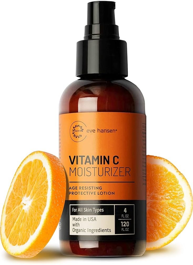 Eve Hansen - Eve Hansen Natural Vitamin C Face Moisturizer | 4oz Anti Aging Moisturizer with Vitamin B, Green Tea, Jojoba Oil | Anti Wrinkle Face Cream for Dark Spots, Improved Elasticity, Fine Lines, Firmer Skin - Image 1