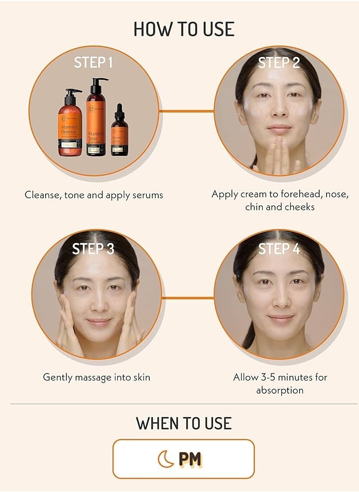 Eve Hansen - Eve Hansen Natural Vitamin C Face Moisturizer | 4oz Anti Aging Moisturizer with Vitamin B, Green Tea, Jojoba Oil | Anti Wrinkle Face Cream for Dark Spots, Improved Elasticity, Fine Lines, Firmer Skin - Image 1