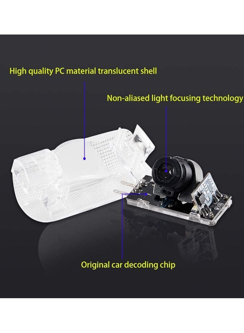 KASTWAVE 4 Pack LED Car Door Logo Light Projector, Welcome Laser Lights Car Door Courtesy Lights 3D Logo Door Lights White LED Projector Lamps for RXESGXLSLXISGSRCUX Series Lexus Door Light Replacement - Image 2