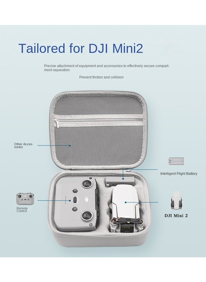 Generic Portable Camera Storage Case for DJI Mini 2/SE - Waterproof Leather Accessory Box with Soft Velvet Lining, Shockproof Hard Shell Design, Perfect Fit for Safe Protection  - Image 2