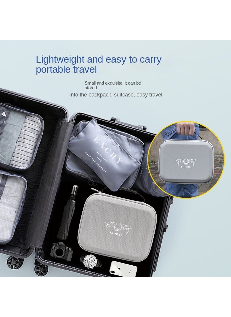 Generic Portable Camera Storage Case for DJI Mini 2/SE - Waterproof Leather Accessory Box with Soft Velvet Lining, Shockproof Hard Shell Design, Perfect Fit for Safe Protection  - Image 5