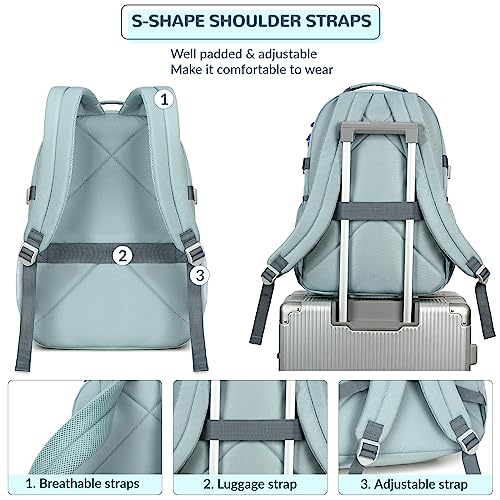 Lohol Multi-Pocket Backpack for Travel College, Heavy Duty Big Bookbag with 15.6 inch Laptop Compartment (Pink Galaxy - Image 5