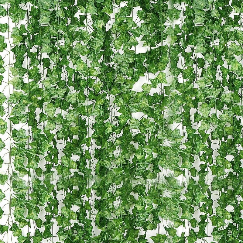 DECGOL 24 Pack 172 FT Artificial Ivy Garland Greenery Outdoor Faux Plants Leaf Garland Fake Vines for Bedroom Aesthetic Home Garden Office Wedding Wall Decor - Image 1