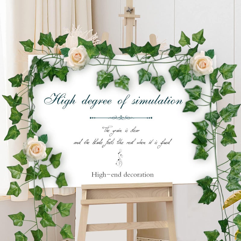 DECGOL 24 Pack 172 FT Artificial Ivy Garland Greenery Outdoor Faux Plants Leaf Garland Fake Vines for Bedroom Aesthetic Home Garden Office Wedding Wall Decor - Image 3