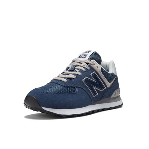 New Balance Men's 574 Core Sneaker, Navy/White, 11 - Image 1