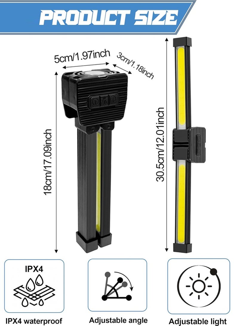 Sahramart Gym Lamp for Posing, 180 Degree Folding Magnetic Work Light, 7th Gear Dimming, Portable Magnetic LED Flashlight with Hanging Hook, Handheld USB Rechargeable Power Bank Camping Light - Image 5
