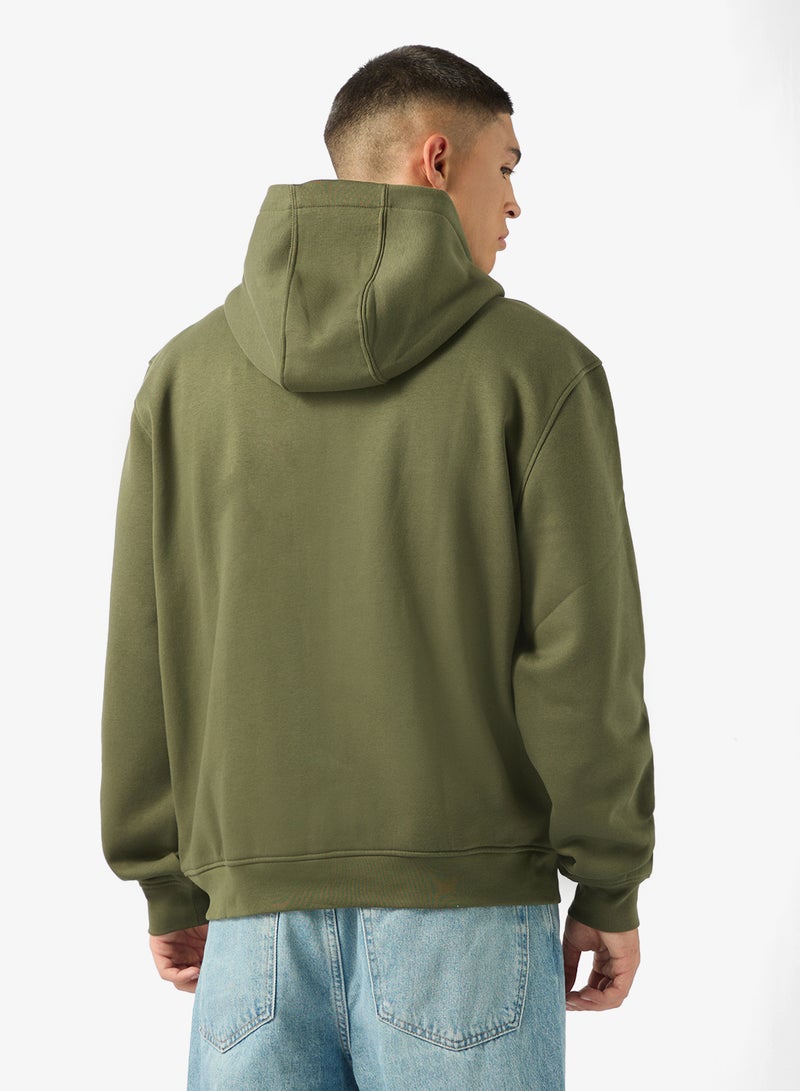 GUESS Zip Detailed Basic Hoodie - Image 2
